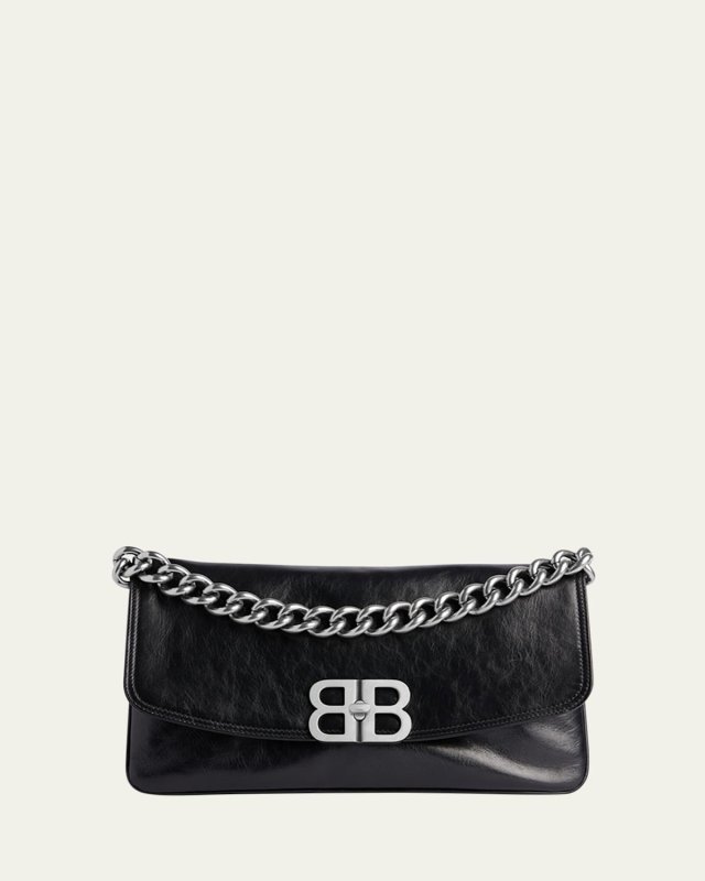Medium Flap Leather Shoulder Bag